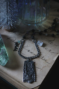 Northern Lights | Duneyrr. Artisan Pewter & Gemstone Necklace.