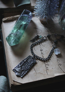 Northern Lights | Duneyrr. Artisan Pewter & Gemstone Necklace.