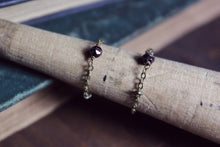 Load image into Gallery viewer, The Pip Ring | Berry. Antiqued Brass &amp; Glass Bead Chain Ring.