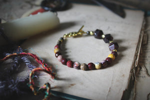 Weavers & Warriors  |  Weaving Warm. Gemstone Beaded Bracelet.