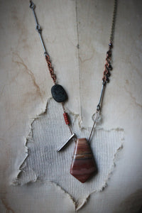 Weavers & Warriors  |  Brothers Crow :: Frostbane. Gemstone Pendant Charm Necklace.