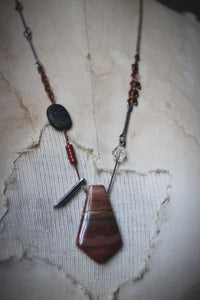 Weavers & Warriors  |  Brothers Crow :: Frostbane. Gemstone Pendant Charm Necklace.