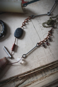 Weavers & Warriors  |  Brothers Crow :: Frostbane. Gemstone Pendant Charm Necklace.