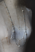 Load image into Gallery viewer, Coastal. Hand-strung Long Layering Beaded Necklace.