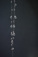 Load image into Gallery viewer, The Rain Minder. Storyteller Series. Layered Glass Drop &amp; Gunmetal Necklace.