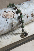 Load image into Gallery viewer, Fleur. Hand Beaded Czech Glass &amp; Jasper Bracelet.