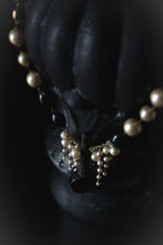 Load image into Gallery viewer, 13 House Theater | Violin Concerto. Storyteller Series. Vintage Violin Peg &amp; Faux Pearl Statement Necklace.