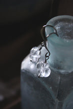 Load image into Gallery viewer, Treasured Waters | Skeleton Flower. Carved Quartz Crystal Earrings.