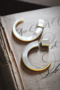 Vintage Mother-of-Pearl Hook Earrings.