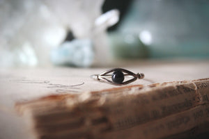 Vintage Silver Wire-wrapped Evil Eye Ring.