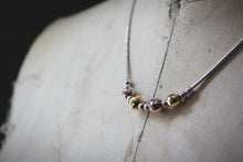 Load image into Gallery viewer, Vintage Sterling Silver Bead Focal Necklace.