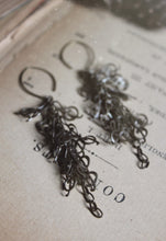 Load image into Gallery viewer, Love Song. Antiqued Brass Fringe Drop Earrings.