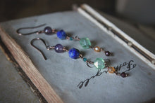 Load image into Gallery viewer, Prism. Gemstone Linear Drop Earrings.