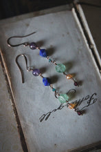 Load image into Gallery viewer, Prism. Gemstone Linear Drop Earrings.