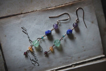 Load image into Gallery viewer, Prism. Gemstone Linear Drop Earrings.