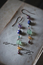 Load image into Gallery viewer, Prism. Gemstone Linear Drop Earrings.