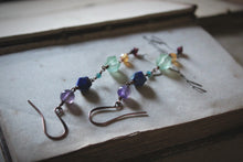 Load image into Gallery viewer, Prism. Gemstone Linear Drop Earrings.