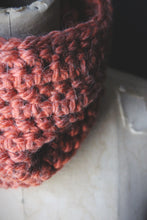 Load image into Gallery viewer, Hand Crocheted Cowl. wild &amp; willow Collection. &quot;Pumpkin&quot;.