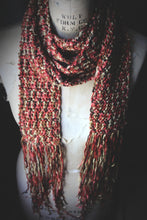 Load image into Gallery viewer, The Lamp Lighters. Storyteller Series. LIMITED EDITION. Hand Crocheted Fringed Scarf.