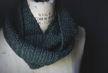 Load image into Gallery viewer, Nine Woods Hollow. Storyteller Series. Hand Crocheted Infinity Scarf.