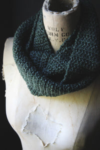 Nine Woods Hollow. Storyteller Series. Hand Crocheted Infinity Scarf.