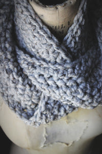 Hand Crocheted Infinity Scarf. wild & willow Collection. "Incense".