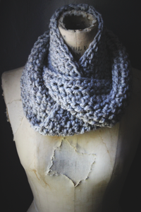 Hand Crocheted Infinity Scarf. wild & willow Collection. "Incense".