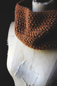 Hand Crocheted Cowl. wild & willow Collection. "Cinnamon".