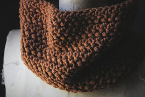 Hand Crocheted Cowl. wild & willow Collection. "Cinnamon".