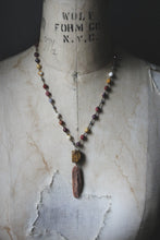 Load image into Gallery viewer, Blue Willow. Mookite, Czech Glass &amp; Copper Pendant Necklace.