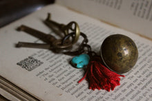 Load image into Gallery viewer, The Gatekeeper | Boheme. Rustic Brass &amp; Tassel Keykeep.