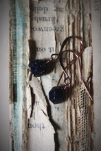 Load image into Gallery viewer, The Night Sky Collection | Starlight. Celestial Blue Goldstone Earrings.