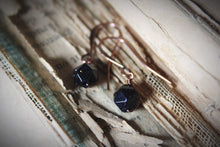 Load image into Gallery viewer, The Night Sky Collection | Starlight. Celestial Blue Goldstone Earrings.