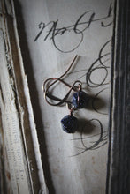 Load image into Gallery viewer, The Night Sky Collection | Starlight. Celestial Blue Goldstone Earrings.