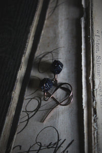 The Night Sky Collection | Starlight. Celestial Blue Goldstone Earrings.