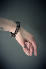 Load image into Gallery viewer, Magick Mirror. Hand-strung Ceramic &amp; Glass Beaded Coil Bracelet.