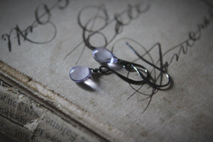 Rain. Minimalist Petite Glass Droplet Earrings.