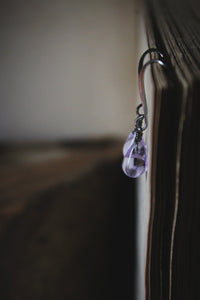 Rain. Minimalist Petite Glass Droplet Earrings.