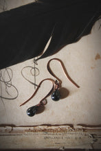 Load image into Gallery viewer, Blackbird. Minimalist Glass Droplet Earrings.