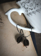 Load image into Gallery viewer, Morning Ritual | Coffee Lovers. Artisan Glass Bead Hoop Earrings.