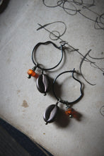 Load image into Gallery viewer, Morning Ritual | Coffee Lovers. Artisan Glass Bead Hoop Earrings.