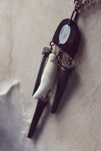 Load image into Gallery viewer, Erebus Holt | No.2. Storyteller Series. Antiqued Brass, Antique Nail &amp; Moonstone Necklace.