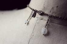 Load image into Gallery viewer, Erebus Holt | No.2. Storyteller Series. Antiqued Brass, Antique Nail &amp; Moonstone Necklace.