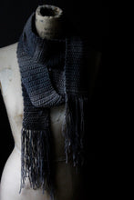 Load image into Gallery viewer, Hand Crocheted Fringed Scarf . wild &amp; willow Collection. &quot;Direwolf&quot;.