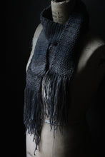 Load image into Gallery viewer, Hand Crocheted Fringed Scarf . wild &amp; willow Collection. &quot;Direwolf&quot;.