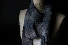 Load image into Gallery viewer, Hand Crocheted Fringed Scarf . wild &amp; willow Collection. &quot;Direwolf&quot;.