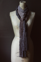 Load image into Gallery viewer, Lorincroft Cemetery. Storyteller Series. Hand Crocheted Fringe Scarf.