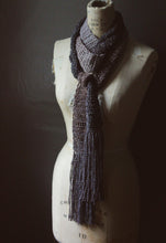 Load image into Gallery viewer, Lorincroft Cemetery. Storyteller Series. Hand Crocheted Fringe Scarf.