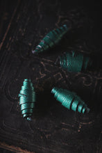 Load image into Gallery viewer, Handmade Leather Beads | Metallic Emerald