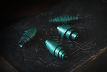 Load image into Gallery viewer, Handmade Leather Beads | Metallic Emerald